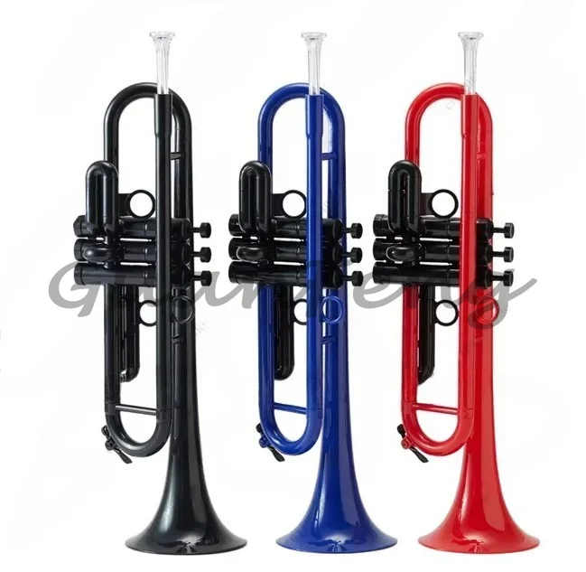 B-flat & C-flat Plastic Trumpet - Musical Instrument for Adults, Children, Beginners & Professional Students