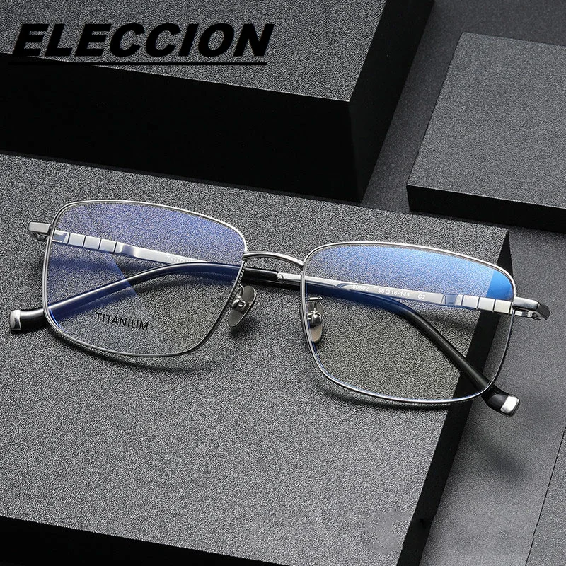 

ELECCION T Titanium Ultralight Myopia Eyewear Frame Unisex Optics Eyeglasses for Adults Men's Business Style Glasses Frames