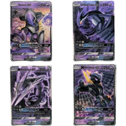 9 sztuk/zestaw Pokemon samodzielnie wykonany z ciemnej karty Mewtwo Deoxys Charlzard klasyczna postaciami z gry Anime z serii GX gruba karta Flash DIY zabawka