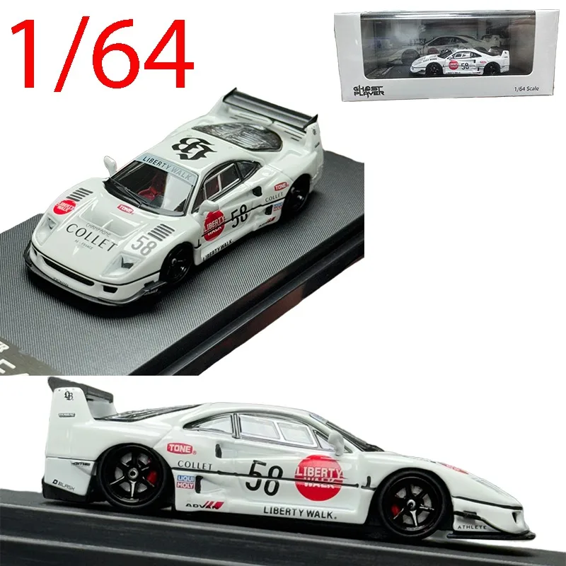 

Ghost Player Diecast 1/64 Масштаб Ferrari Легкосплавная модель автомобиля Ferrari F40 Lbwk Play Vehicles Коллекционные игрушки для мальчиков Оригинальная коробка