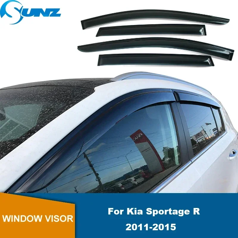 Window Visor For Kia Sportage R 2011 2012 2013 2014 2015 Door Visor Wind Rain Sun Guard Deflector Vent Shade Awning Shelter