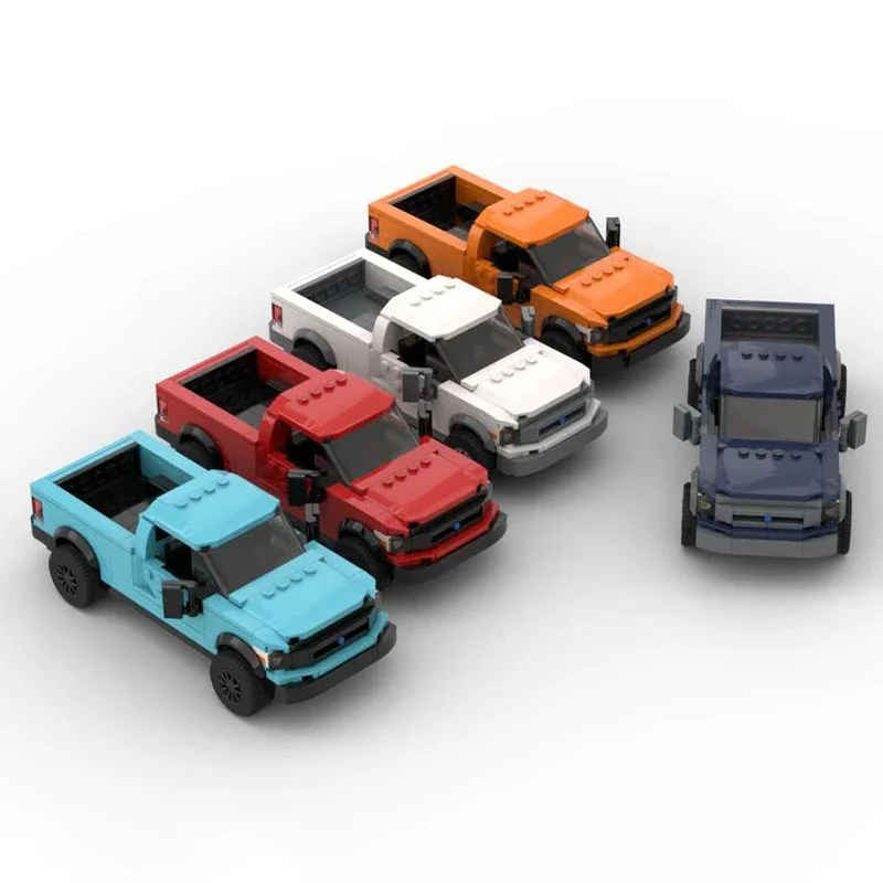 1677pcs MOC Built Tough F-150 Set Of Five Colors City Champions Supercar Educational Building Blocks Christmas Gift Toys