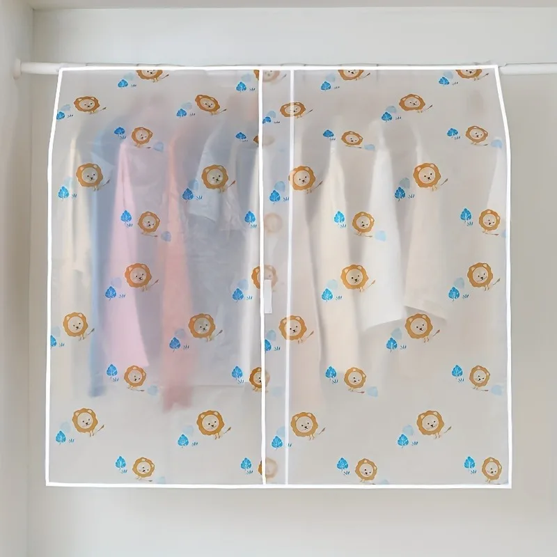 

1pc Household Clothing Dust-proof Cover Translucent Dust-proof Clothing Cover Wardrobe Storage Suit Hanging Bag Dust-proof Bag