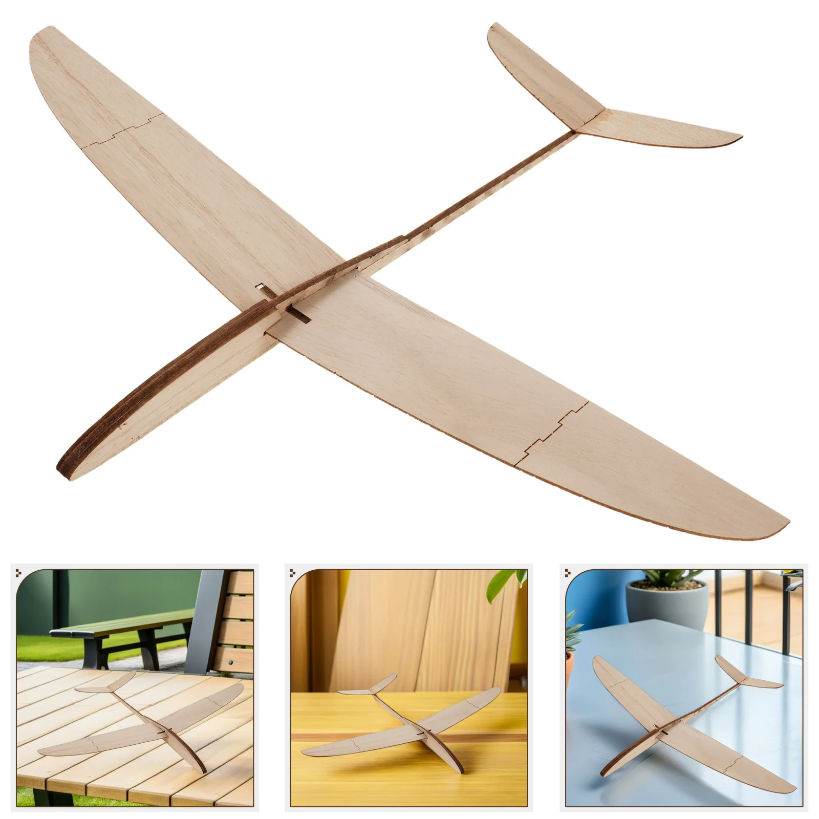 

1 Wooden Glider Plane Handcrafted Natural Wood Finish Smooth Aerodynamic Design for Kids Adults Outdoor Flying Fun Educational