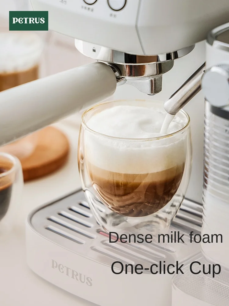 Petrus PE3695 Italian fully semi-automatic coffee machine Small household milk coffee integrated concentrated milk foam machine