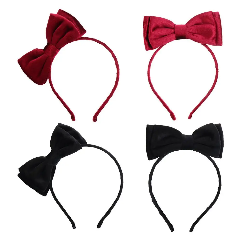 

Cute Gift Non-slip For Girls Double Layer Bow Velvet Bow Hair Band Children Hair Band Sweet Decoration Princess Hair Hoop