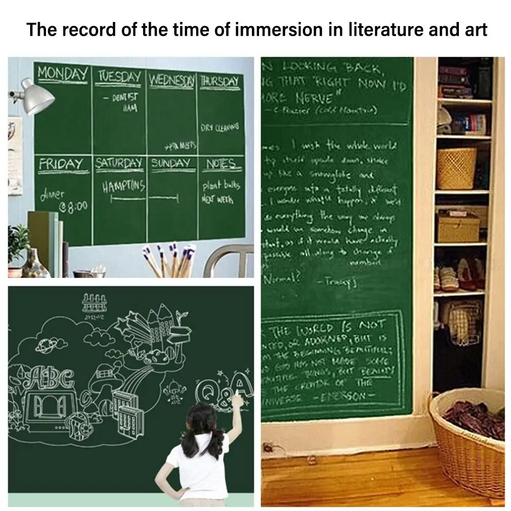 Waterproof White/Green/Black Wallpaper Wall Decor Blackboard Draw Decal Stickers Whiteboard Sticker Presentation Boards