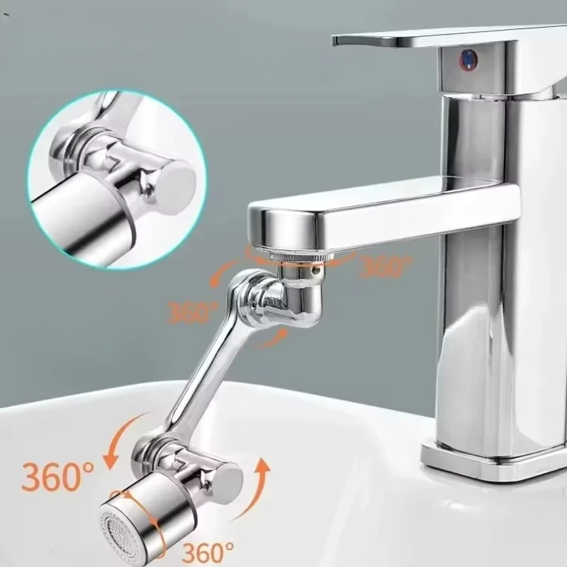 Faucet bubbler, bathroom, kitchen faucet extender, multi-angle rotating extension robotic arm bubbler