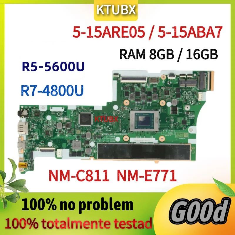 NM-C811/D701.For Lenovo ideapad 5-15ARE05 5-15ALC05  Laptop Motherboard.W/CPU R5 4500U/R7 4800U.RAM 8G/16G 100% test work