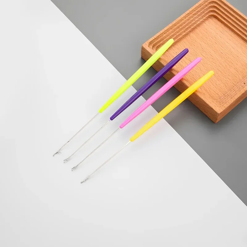 إبرة كروشيه مع اللسان الحياكة أدوات خياطة إصلاح سترة الديكور اكسسوارات الخياطة إبرة للشعر تجديل Dreadlock حبة