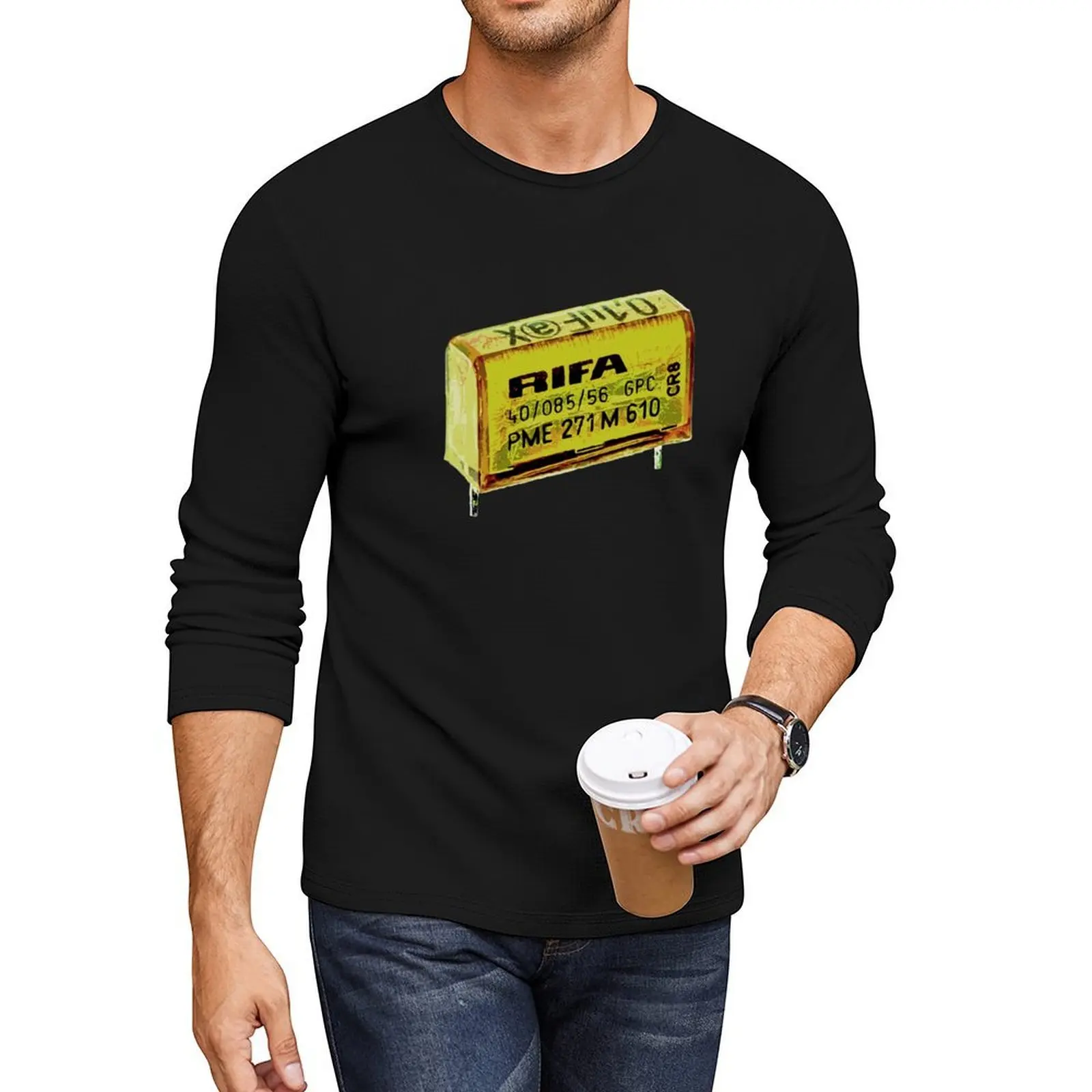 

Rifa Capacitor Long T-Shirt plus size tops Tee shirt man clothes custom t shirts design your own t shirts for men pack