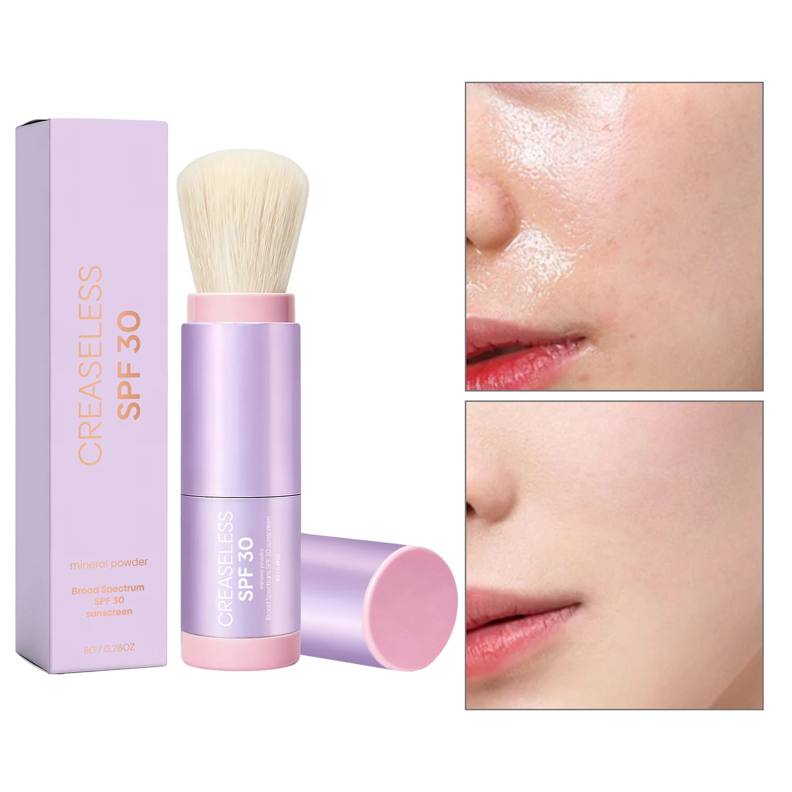 SPF30 Sunscreen Loose Powder Covering Pore Oil Control Translucent Matte Sunblock Waterproof Full Coverage Makeup Setting Powder