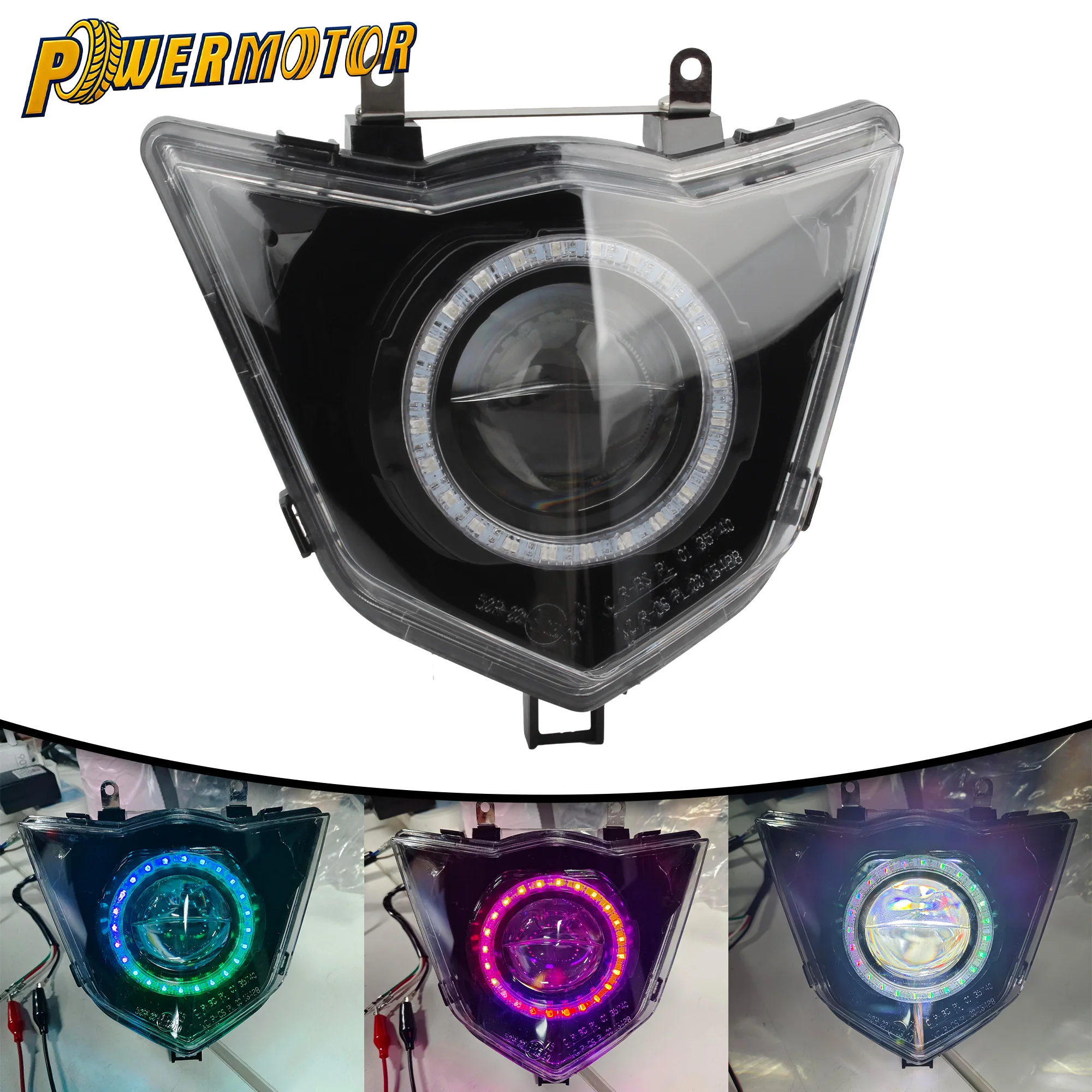 

Motocross LED Headlight Modified For Yamaha WR125 WR 125 X R 2009-2016 Motorcycle App Control Angel Eye Head Light Accessories