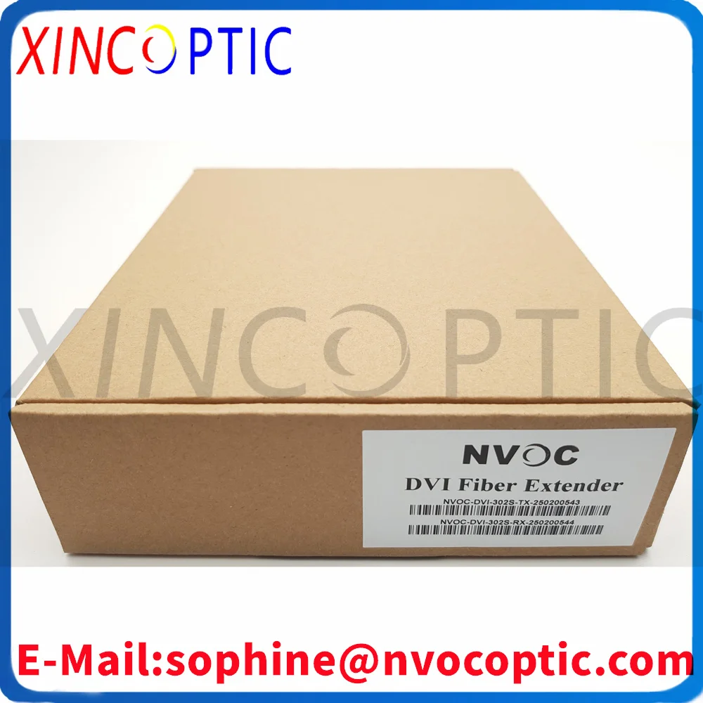 1xLC DVI Fiber Extender 1310nm Laser,1920*1200@60Hz 2KM Mini 1080P 2K DVI to Fiber Optic Converter Single Mode EDID Simplex LC