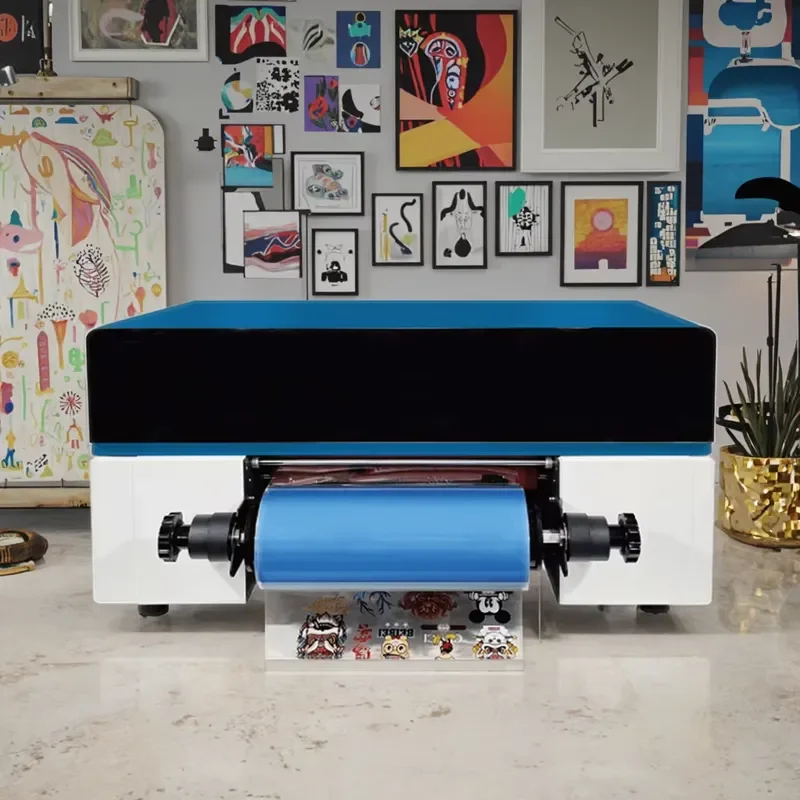 Desktop A3 UV DTF Printer for DIY Printing on Wood Metal Glass Plastic Mobile Phone Case Flat Surface Printing