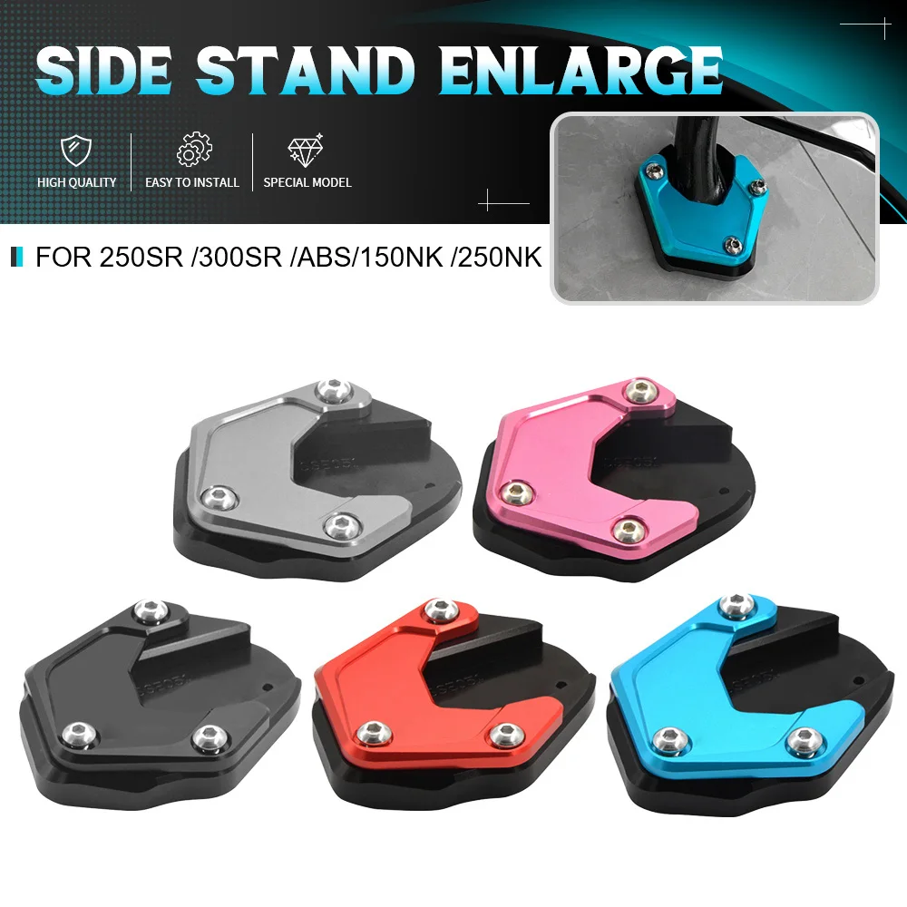 

For CFMOTO 250SR ABS 300SR ABS 150NK All Years 250NK 2018-2021 Motorcycle Side Stand Enlarger Kickstand Enlarge Plate Pad Base