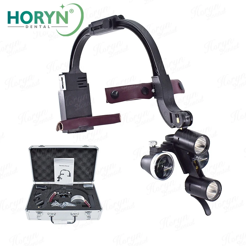 

Dental 5W LED Headlight Binocular Loupes Dentist Headband Adjustable Bracket Surgery Medical Binocular Magnifying Glass