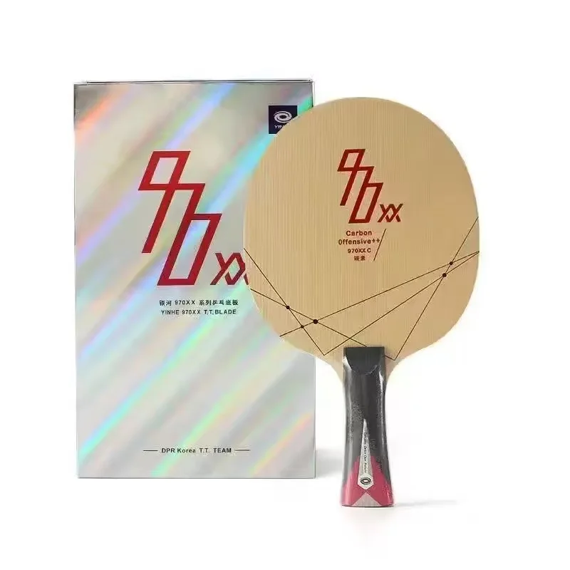 

YINHE 970XXC Table Tennis Blade Red Carbon Yellow and Blue Arylate Carbon (ALC) Carbon Fiber Racket