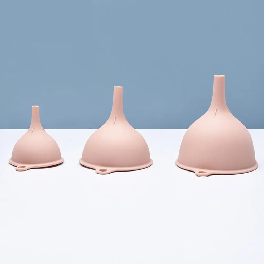 3Pcs Silicone Funnel Set Kitchen Liquid Funnels Multi-Functional Oil Wine Transferring Bottles Jars Filling Tool
