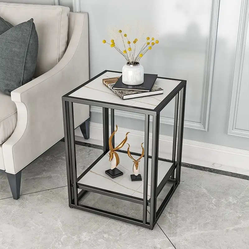 

Rock Coffee Table Simple Small Apartment Creative Luxury Marble Bedside Tables Nordic Living Room Sofa Side Cabinet Furniture