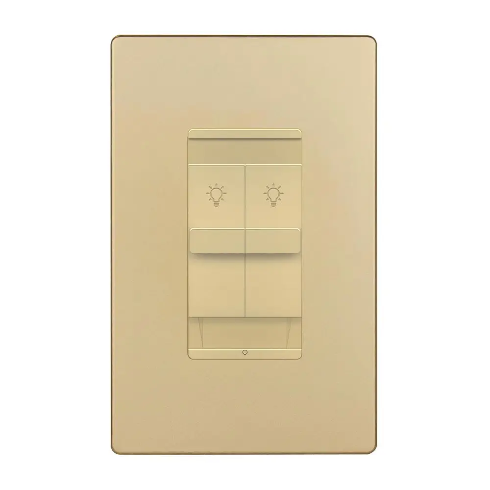 

Комбинированный двухканальный диммер-выключатель света, 2 сдвижных регулятора, однополюсный, 400 Вт для CL/LED, 600 Вт для галогенных/инкрементальных ламп (двойная нагрузка)