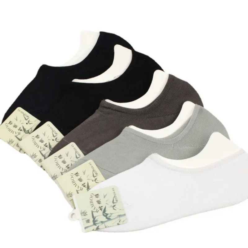 Chaussettes en polyester et coton pour hommes, respirantes, fines, douces, noires, décontractées, affaires, bateau de rinçage, printemps, été, lot de 3 paires