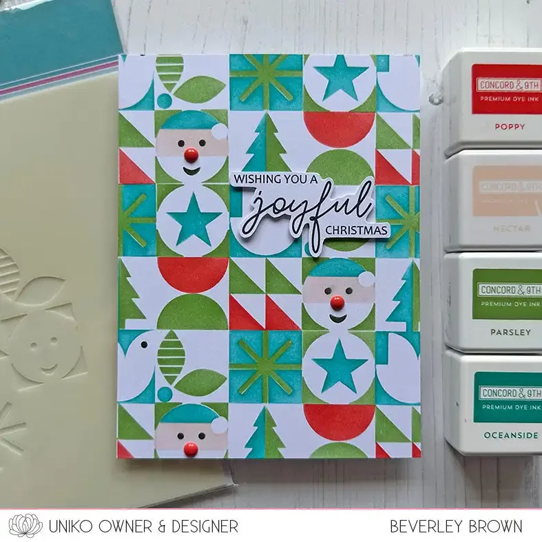 Layering Bauhaus Christmas Blocks Leaves Snowflake Tree Pattern Stencils DIY Scrapbooking Stamps Diary Embossing Template New