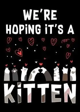 Vintage Metal Sign Were Hoping Its A Kitten Tin Sign Cafe bar Home Wall Art Decoration Retro Metal Tin Sign