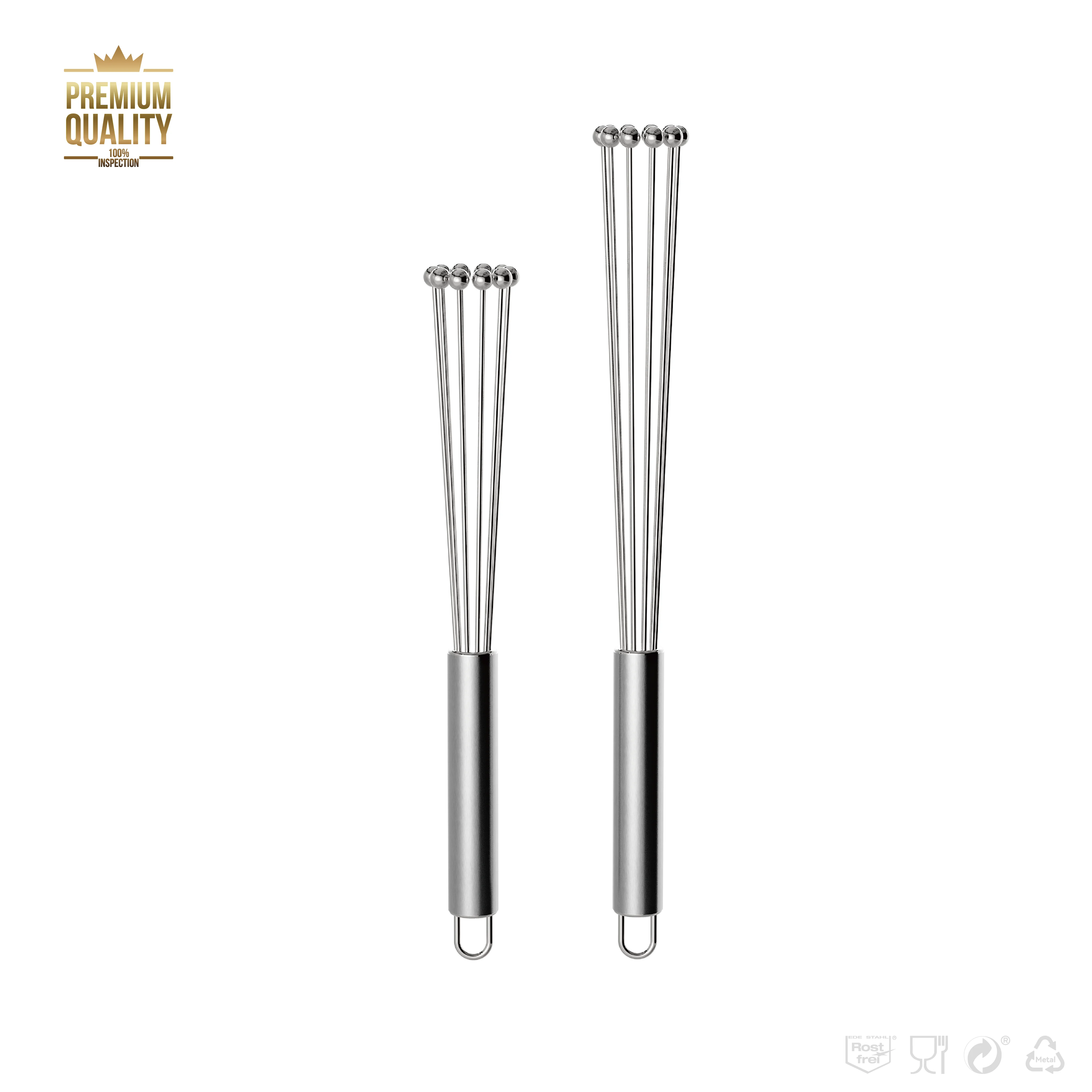 VIMACO® 304 Stainless Steel Ball Whisk Manual Mixer Kitchen Wire Egg Beater for Baking Cooking Blending Stirring