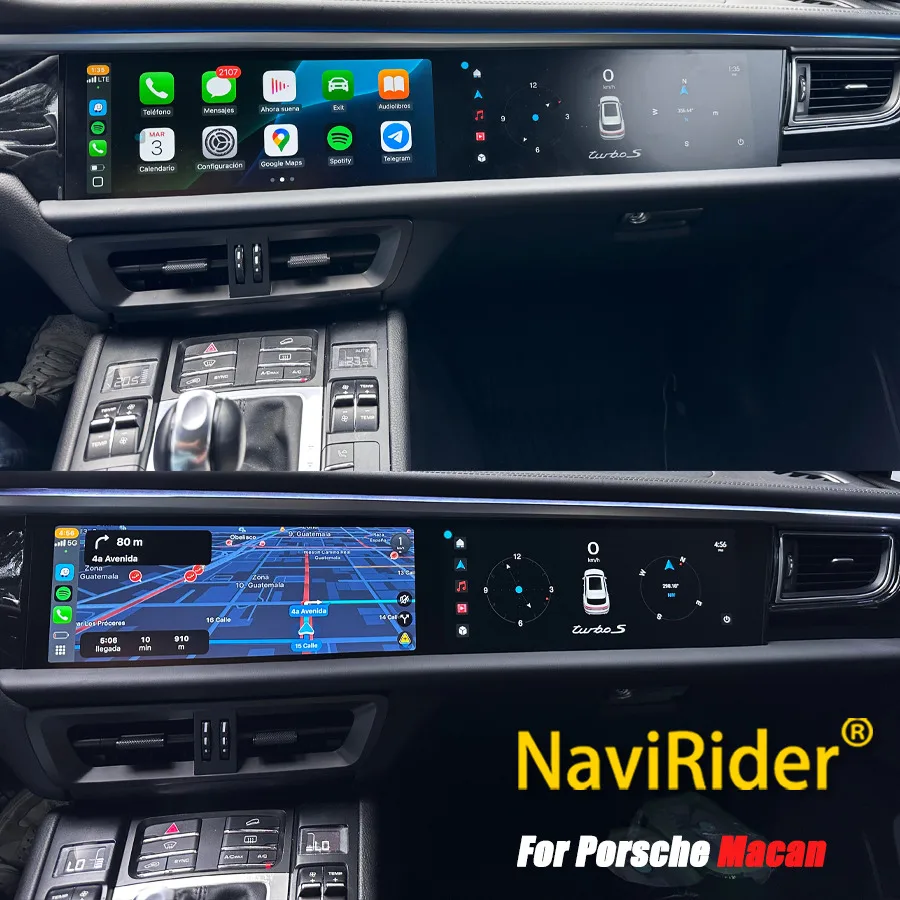 

Для Porsche Macan 2011-2017 автомобильное радио 12,3 + 12,3 дюйма двойной Android экран GPS мультимедийный видеоплеер радио головное устройство Carplay