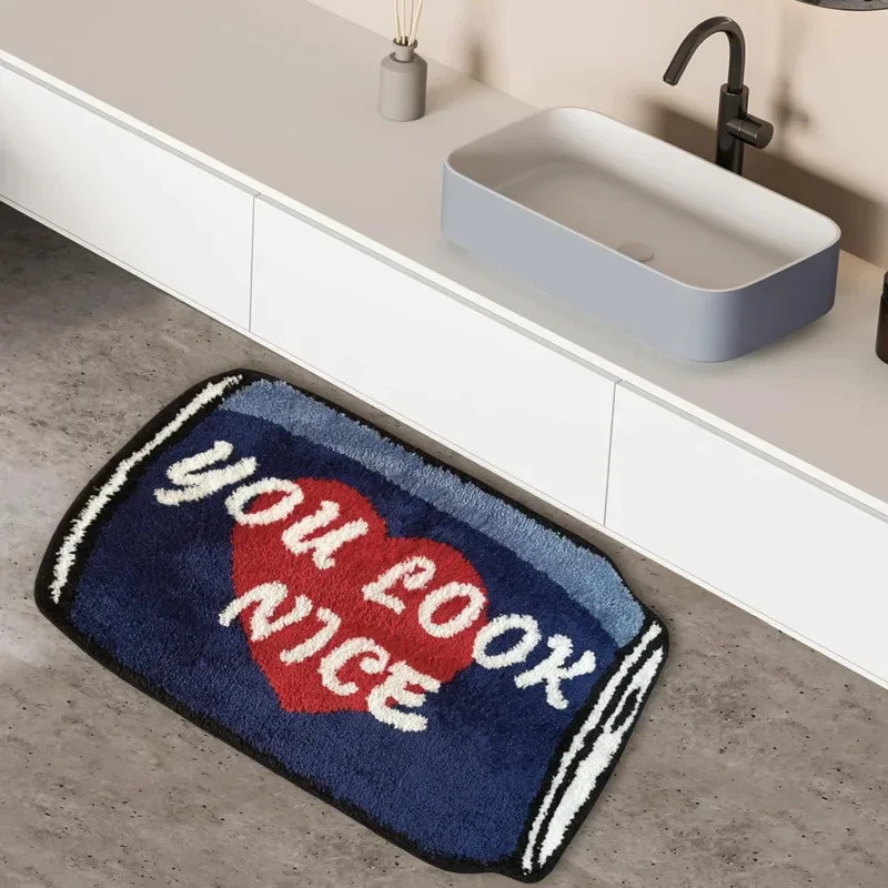 Soda Can Floor Rug Bathroom Bath Mat Cartoon Non Slip Absorbent Imitation Cashmere Bedroom Entrance Doormat Home Decor Gift