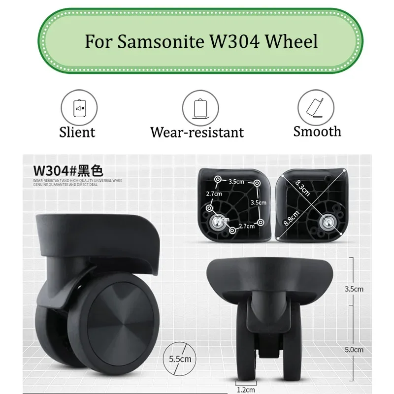 

W304 Universal Wheel Replacement Suitcase Convenient Silent Smooth Shock Durable Absorbing Rotating Accessories Caster Wheels