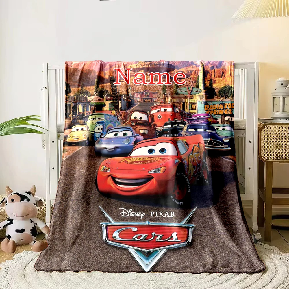 Customized Name Personalized Blanket Disney Artoon Princess Stitch Cars Adult Children Warm Blankets and Comfortable Blanket