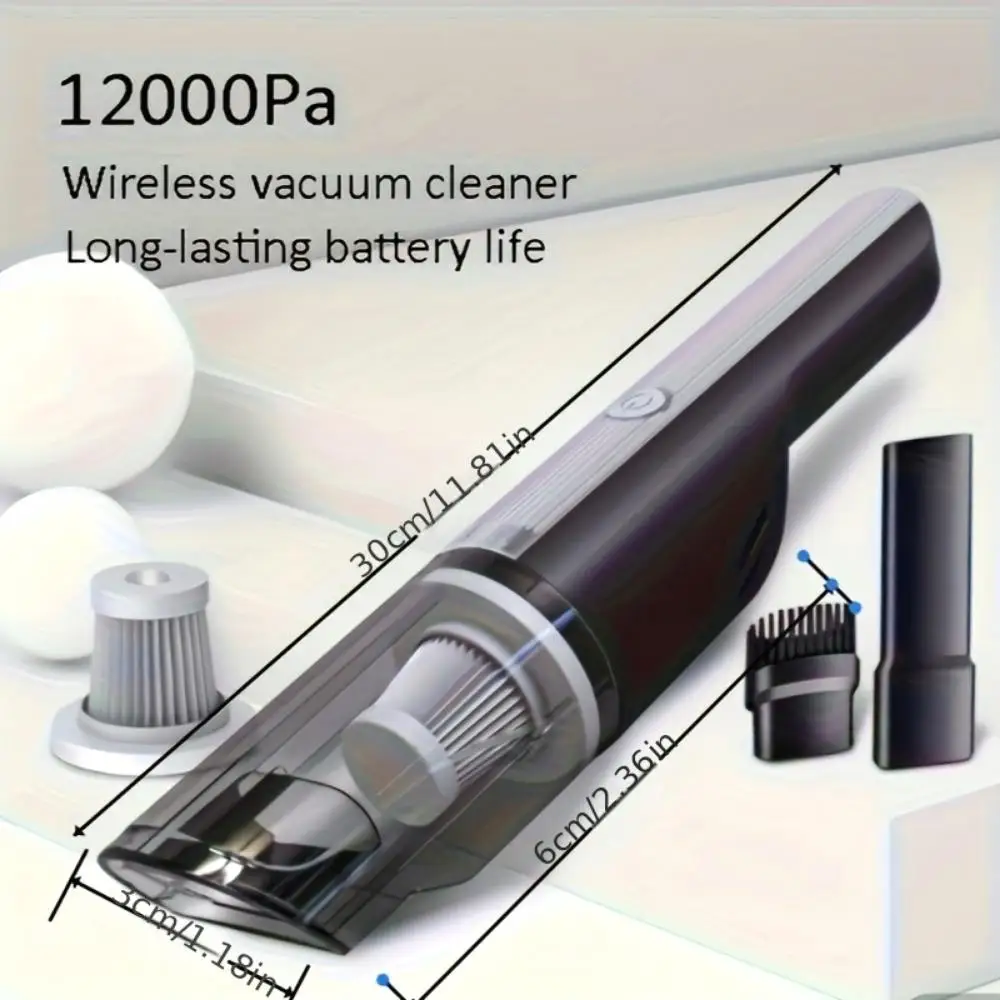 Wireless Silver Car vacuum cleaner wireless car with strong suction handheld vacuum cleaner small for Mini rechargeable home