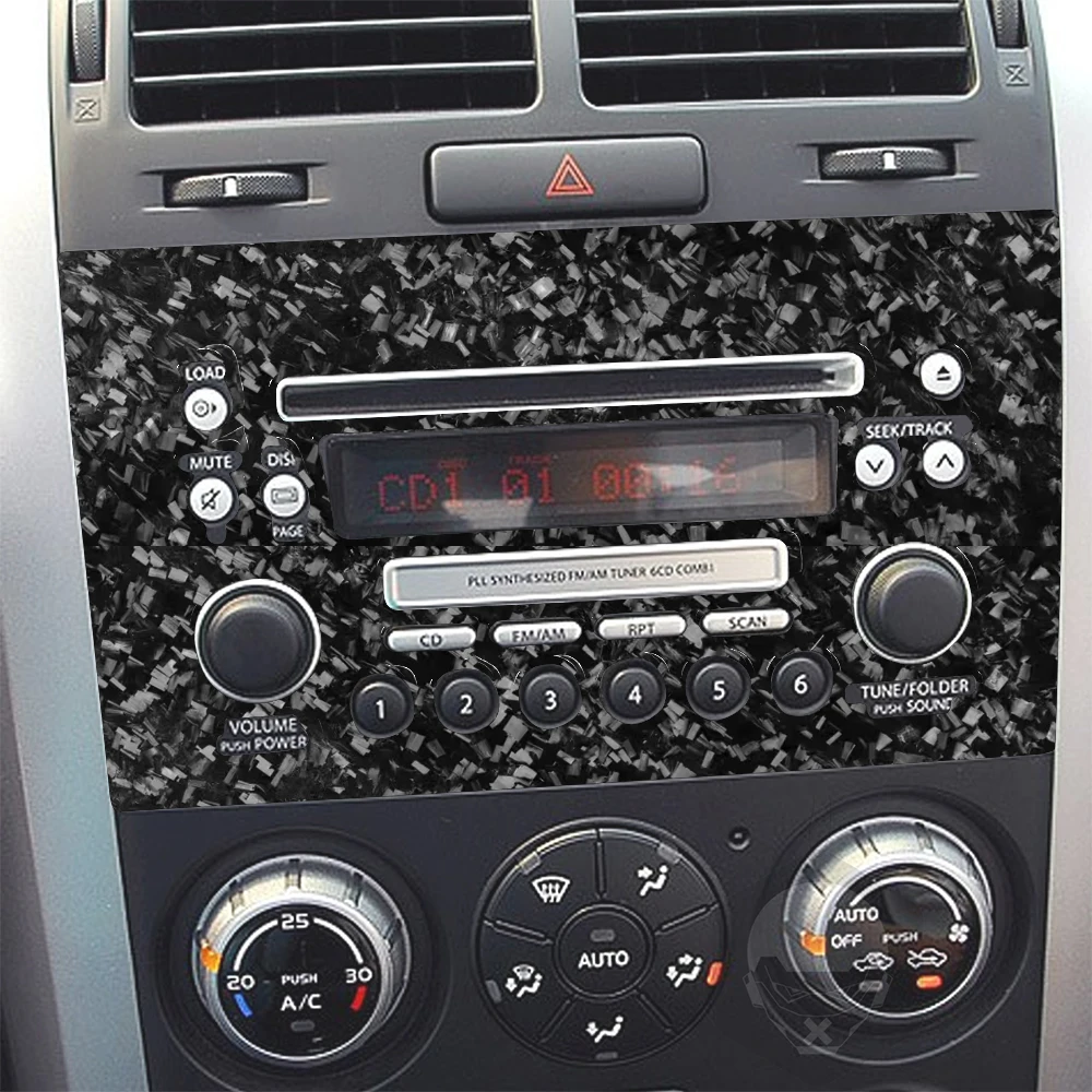 For Suzuki Grand Vitara 2006-2013 Forged Carbon Fiber Central Console Radio CD Control Panel Cover Trim Car Accessories Sticker