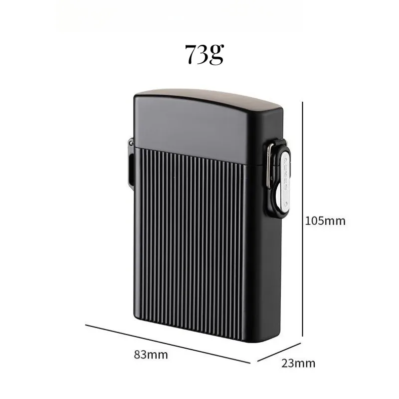 Thickened Tungsten Lighter for Men, 16 Cigarette Case, USB Quick Charging, Outdoor Portable, Special Gift, New