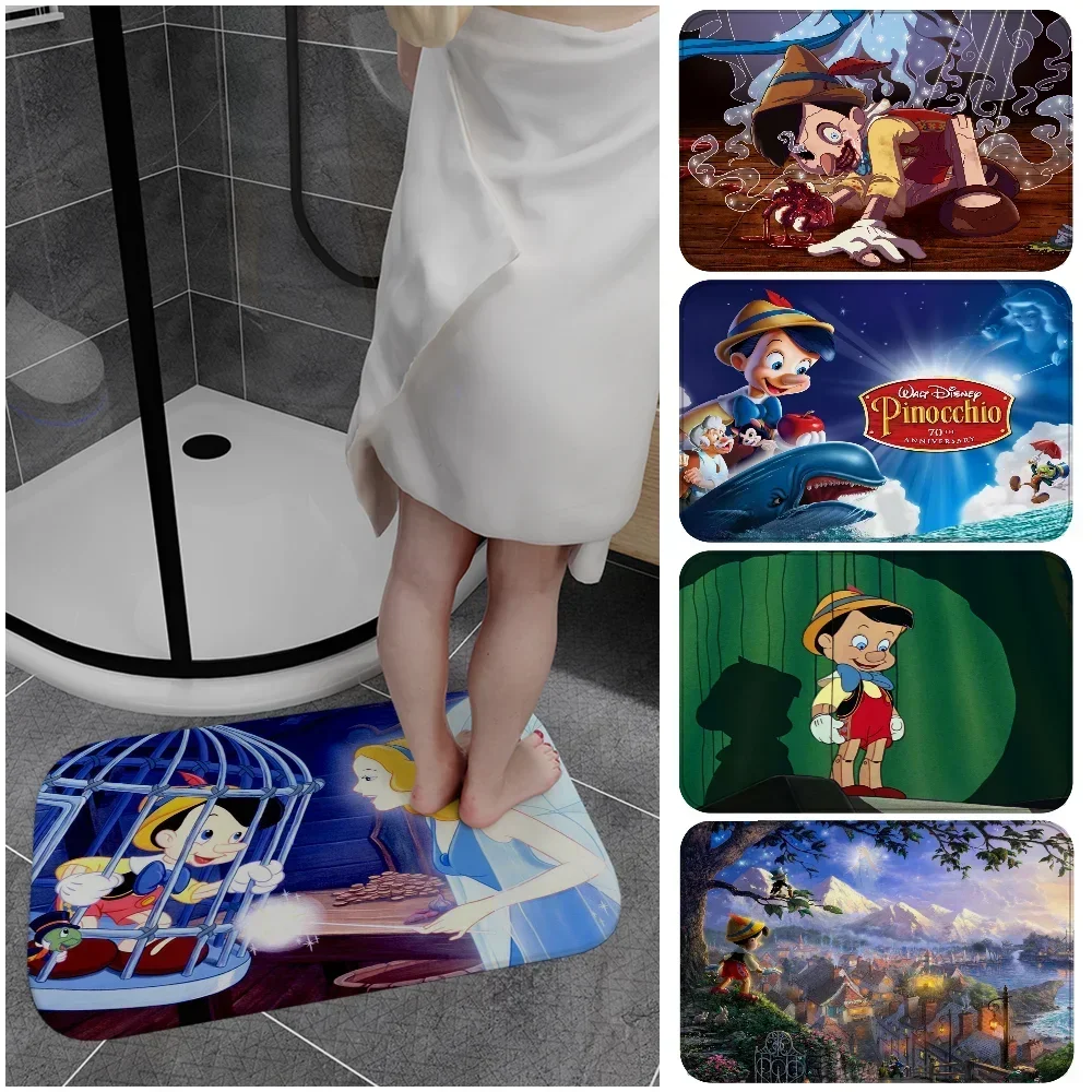 Disney Pinocchio Floor Mat Retro Multiple Choice Living Room Kitchen Rug Non-Slip Modern Home Decor