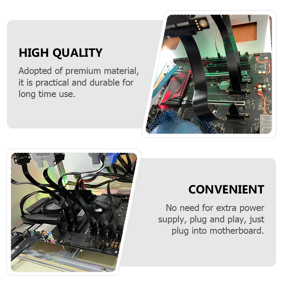

PCIe Extension Cable PCI-E Riser 3.0 Graphics Card Copper High-speed Stable Signal Data Transmission Wear-resistant Reliable