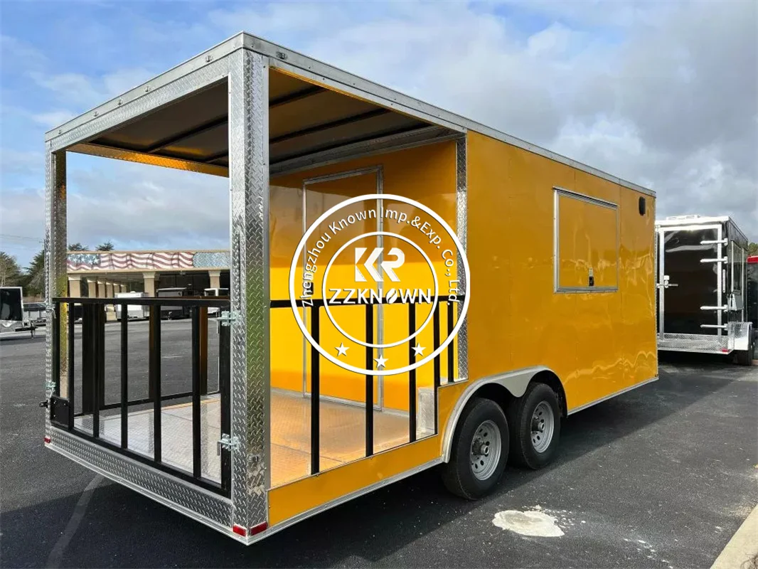 

Mobile Pizza Cart Fast Food Trailer Hot Dog Truck Bar Coffee Cart Fully Equipped Restaurant