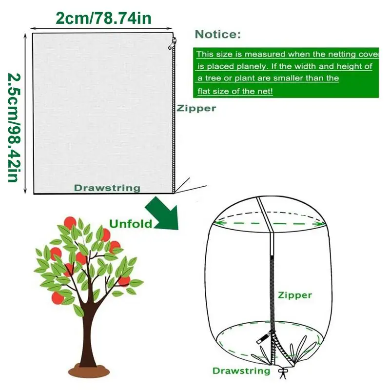 Plant Protection Bag Cover Netting Mesh For Fruit Vegetable Tree Barrier Strawberry Grapes Pests Control Anti-Bird Garden Tools images - 6