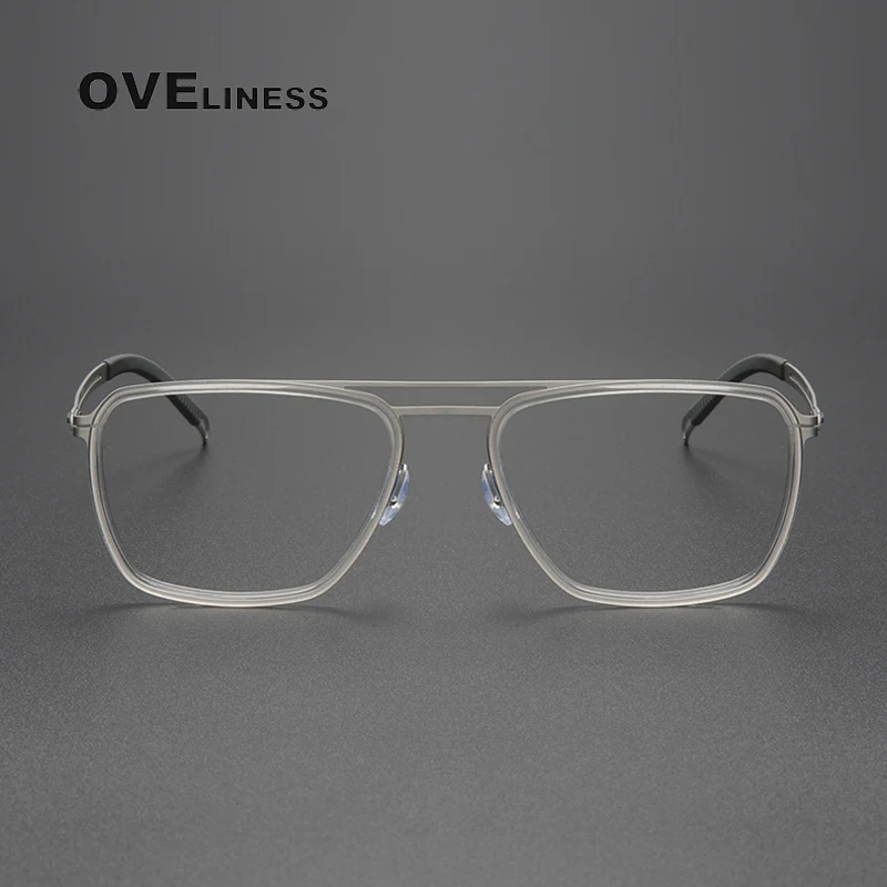 Pure Titanium Glasses Frame Homens mulheres Retro Vintage Square masculino Eyewear 2023 Nova Receita Óptica Miopia Óculos Quadros