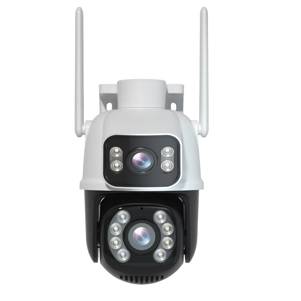 Hiseeu 8mp Wifi Survalance Camera Dual Screen & Dual Lens Color Night Vision Ai Auto Tracking Outdoor Draadloze Beveiligingscamera - afbeelding 2