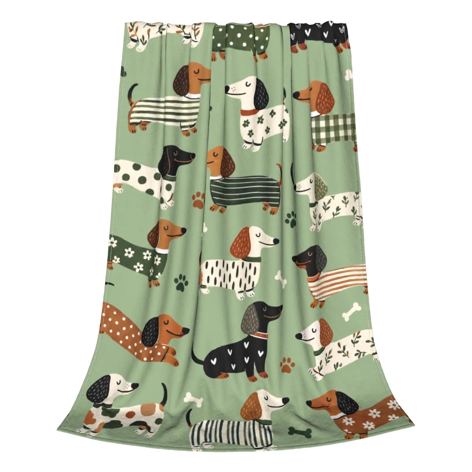1PC Home Dogs and bones pattern  Blanket Throw Super Cosy Plush Living Room Sofa