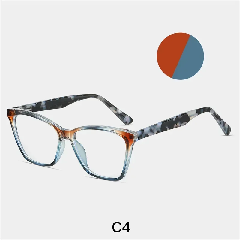 Retro Cat Eye Glasses TR90 Eyeglasses Frame Women Optical Prescription Flexible Spring Leg Design Eyewear 8722 Custom Lenses