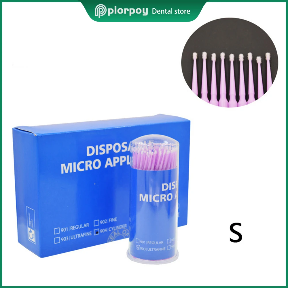 PIORPOY 100Pcs Dental Disposable Micro Brushes Applicators Brush Teeth Oral Dentistry Odontologia Extension Tools Dropship