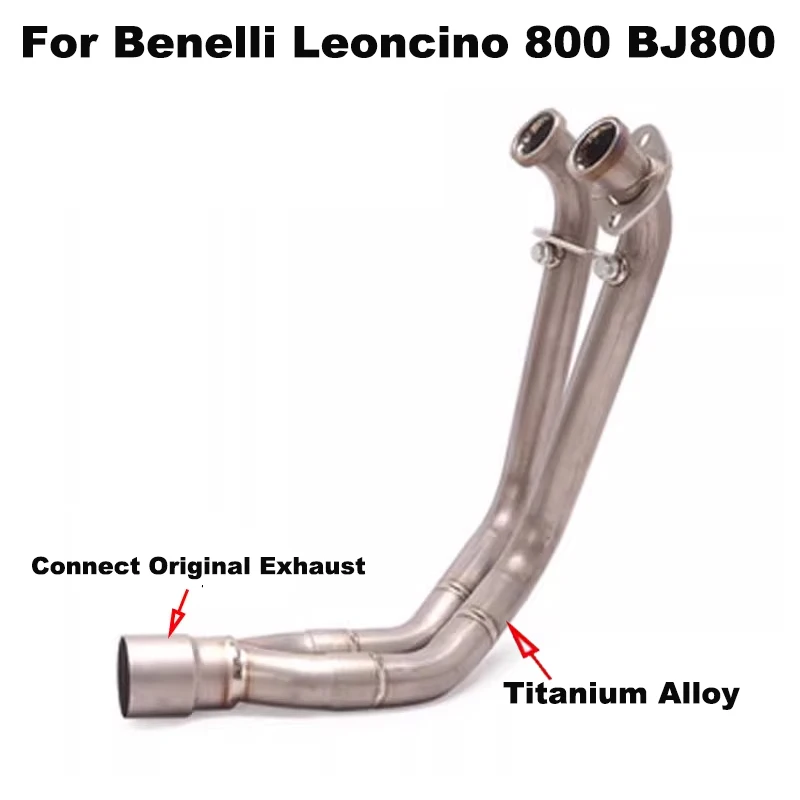 For Benelli Leoncino 800 BJ800 Motorcycle Exhaust Connection Escape Moto Titanium Alloy Front Link Pipe Connect Original Muffler