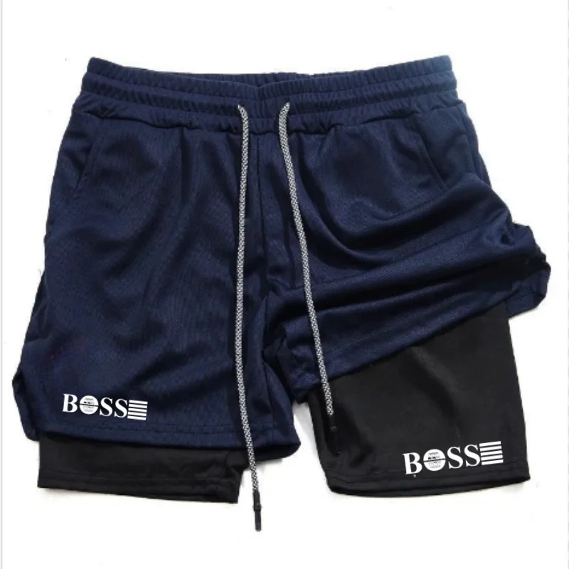 2024 new Berserk-Men's 2-in-1  sports shorts running quick-drying mobile phone shorts fitness training double layer