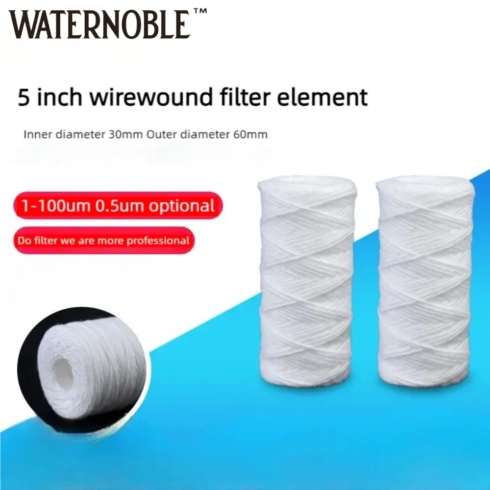 Waternoble 5/10/20-Inch Universal Sediment Water Filter Cartridge - Wire Wound Removes Tastes Odors For Whole House Replacement