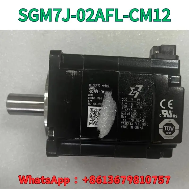 second-hand SGM7J-02AFL-CM12 200W servo motor test OK Fast Shipping