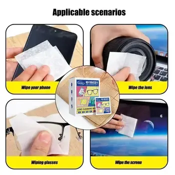 便攜式拋棄式眼鏡清潔布 多用途手機螢幕高品質清潔濕紙巾 清潔配件 10 最佳銷售 迷你濕紙巾 - №9